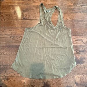 American Eagle Outfitters Olive Embellished Tank Top
